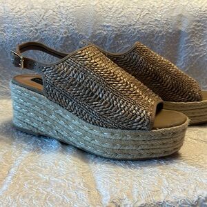 Tan size 7 wedges by  Steven,Raffia upper material